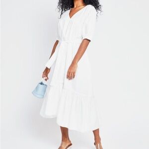 CAARA Lombardy White Cotton Dress